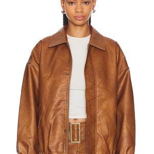 Lioness Brown Leather Jacket
